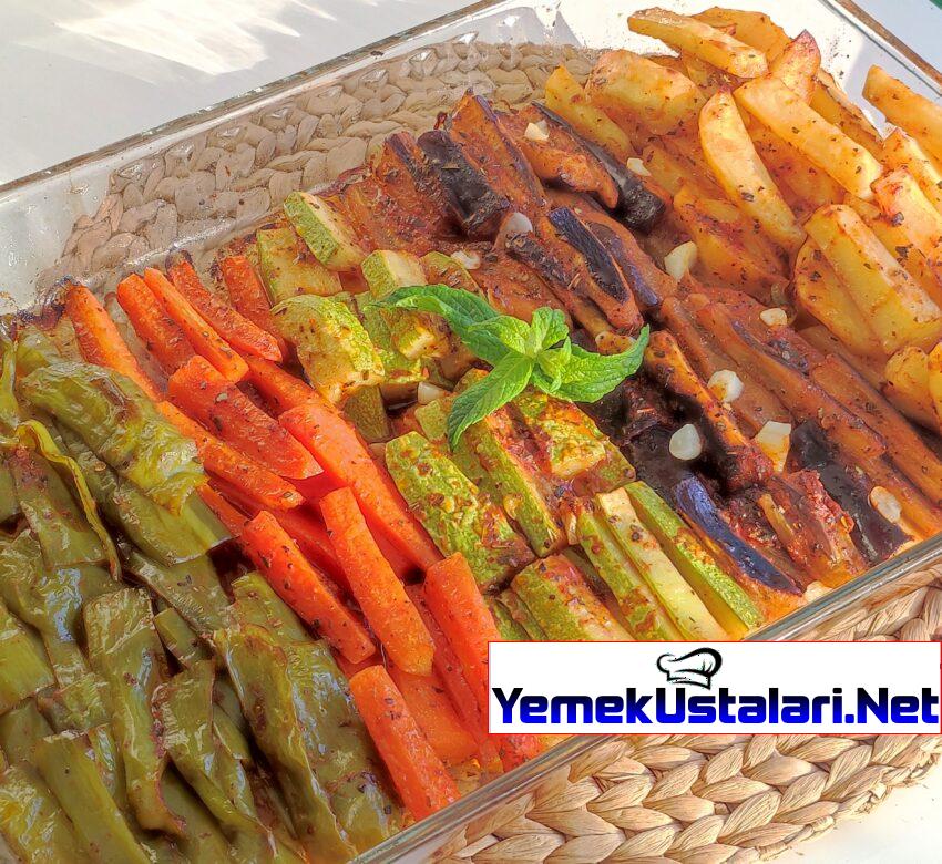 Yarım Çay Bardağı Sıvıyağ İle Soslu Sebze Kebabı