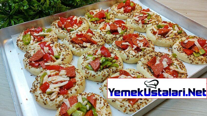 Kapış Kapış Bitti❗Simit Tadında Pizza Poğaça Tarifi 😋 Yumuşacık Lezzetli mi Lezzetli #poğaçalar 💯