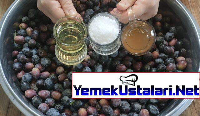 Yağlı Sirkeli Siyah Zeytin Yapımı