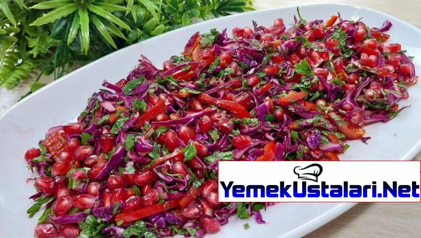 BU SALATA YEDİKÇE YEDİRİR❗  TURŞU Tadında Nefis MOR LAHANA Salatası 💯 😋 DENEMEYEN KALMASIN