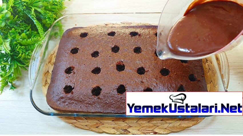 Çikolata Severler İçin Muazzam Lezzet❗Puding Dolgulu Çikolatalı Islak Kek 😋Hızlı ve Leziz Kek